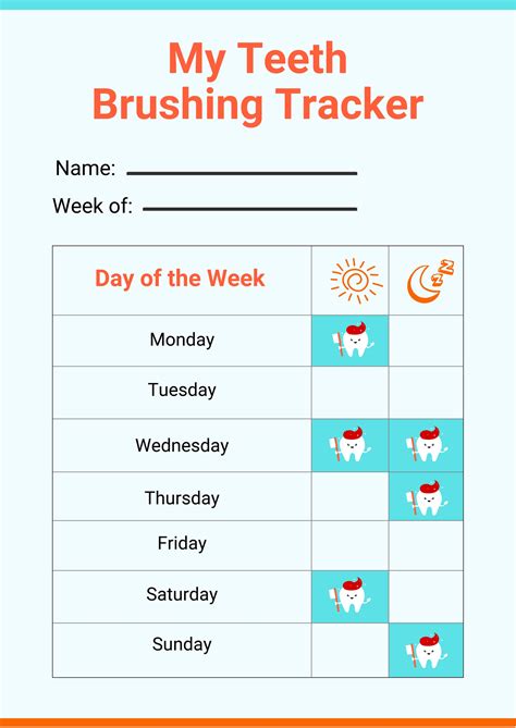 Free Teeth Brushing Chart in Illustrator, PDF - Download | Template.net