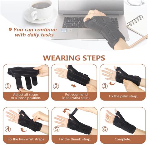 Buy Scurnhau Thumb Spica Splint Trigger Thumb Splint Wrist and Thumb ...