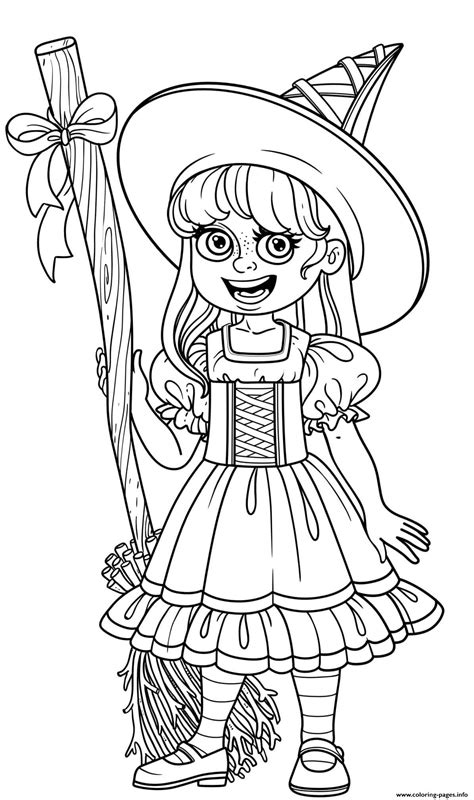 Witch Halloween Coloring Pages at Caitlin Gilles blog