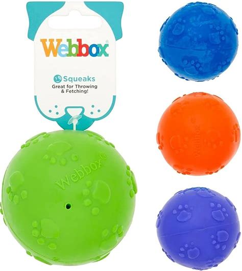 Buy Webbox Squeaky Rubber Dog Balls (Pack of 4) Online at Low Prices in ...