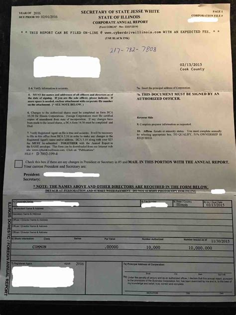 Illinois Annual Business Renewal Steps - Secretary of State