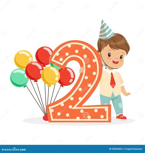 Happy Second Birthday Vector Illustration | CartoonDealer.com #27928864