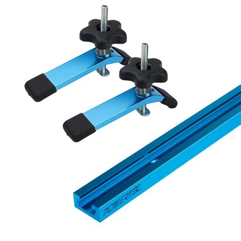 Buy POWERTEC 71169 48-Inch Universal T-Track with 2 Hold-Down Clamps ...
