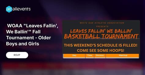 🏀🏀🏀 WOAA "Leaves Fallin, We Ballin"🏀🏀🏀 Fall Tournament - Older Boys and ...