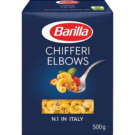 Barilla Pasta Chifferi Elbows Durum Wheat, 500g, Italy : Amazon.in ...