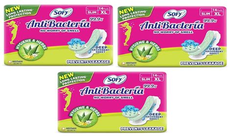 Buy So+fy antibecteria xl 14+14+14 pad pack of 3 Online at Low Prices ...