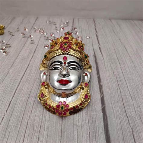 GS Gold Ruby Green Lakshmi Face 4E – onesilver.in