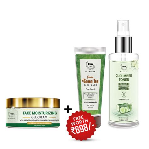 Buy BUY FACE MOISTURISING GEL CREAM, GET CUCUMBER TONER GREEN TEA ...