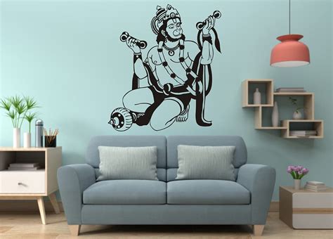 Suman Wall Sticker Lord Hanuman ji Wall Sticker with Decal Design for ...