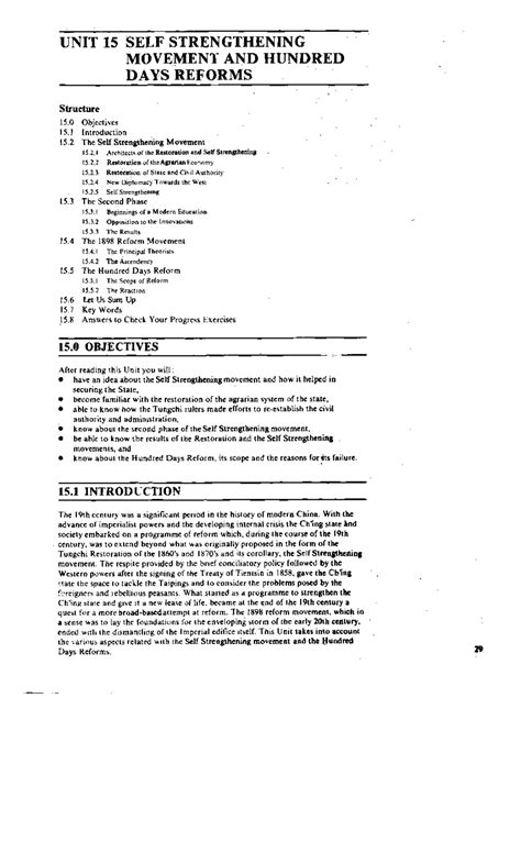 Unit 15: The Self Strengthening Movement & Hundred Days Reforms - Studocu