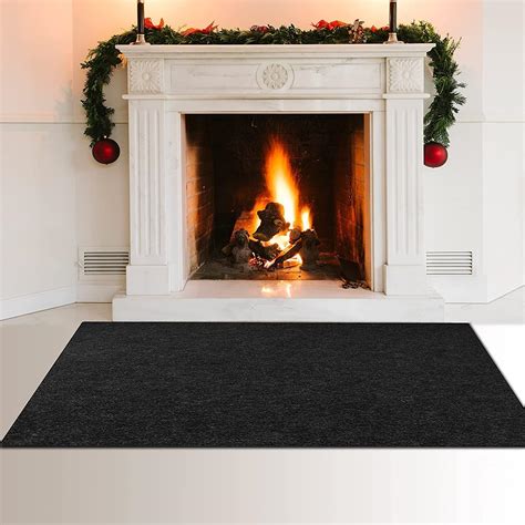 Amazon.com: Fireplace Rug Fire Resistant Rectangular Fireproof Hearth ...