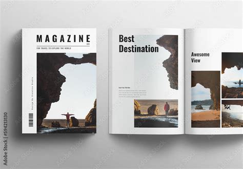 Travel Magazine Template Stock Template | Adobe Stock