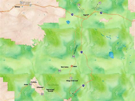Northern Arizona Cities Map