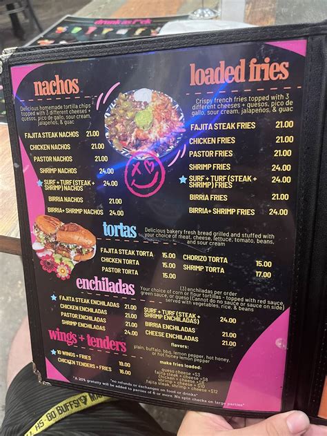 Menu at Doña Leti’s pub & bar, Houston, S Post Oak Rd Suite E