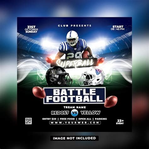 American football flyer template | Premium AI-generated PSD