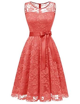 Buy QUECY® Women's Floral Lace Dress Short Bridesmaid Dresses with ...