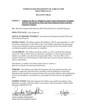USDA RUS 1780-26 - Fill and Sign Printable Template Online