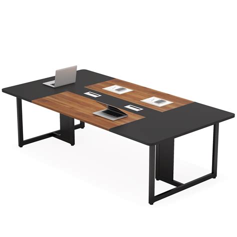 244 CM Rectangle Conference Table, 10 People Meeting Table with ...
