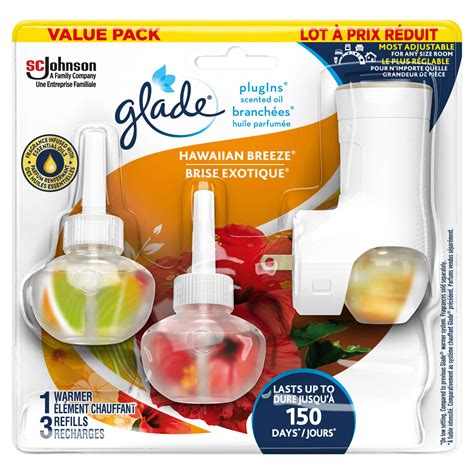 Glade Plug-Ins Scented Oil Air Freshener Kit, Includes Warmer and 3-pk ...