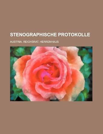 Stenographische Protokolle : Amazon.in: Books