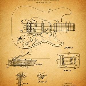 Buy INST DOWNLOAD 5 JPG Fender Guitar Wall Art Fender Guitar Art Fender ...