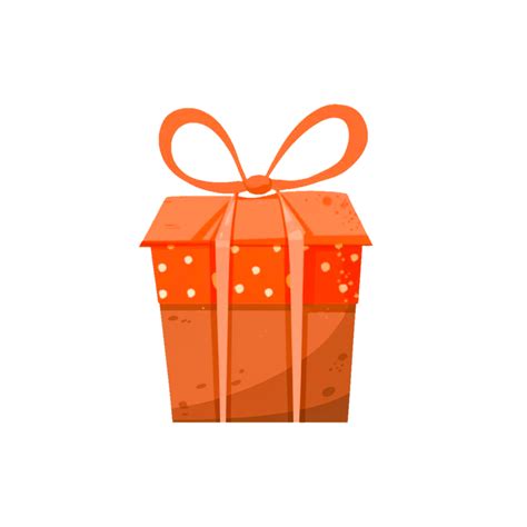 AI generated Orange Gift Box Png 39095186 PNG