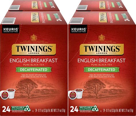 Amazon.com : Twinings English Breakfast DECAF Tea for Keurig Brewers 24 ...