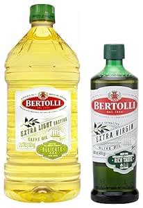 Bertolli Extra Virgin Olive Oil, 500ml &Bertolli Extra Light Olive Oil ...