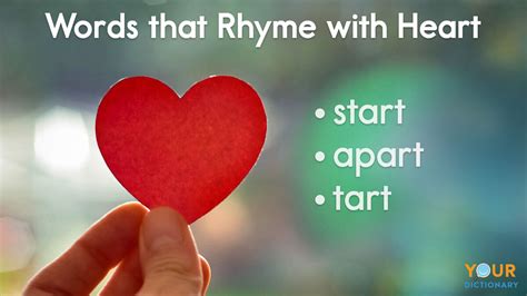Words That Rhyme With Heart (for Poems & Beyond) | YourDictionary