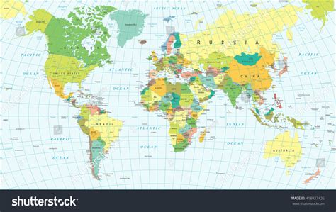 World Map with Colors 的图像结果