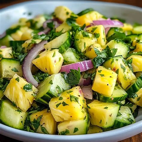 Refreshing Pineapple Cucumber Salad in 15 Minutes