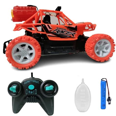 KIDSWAY Remote Control Monster Truck for Boys 4+ Years 6 Wheel Rock car ...