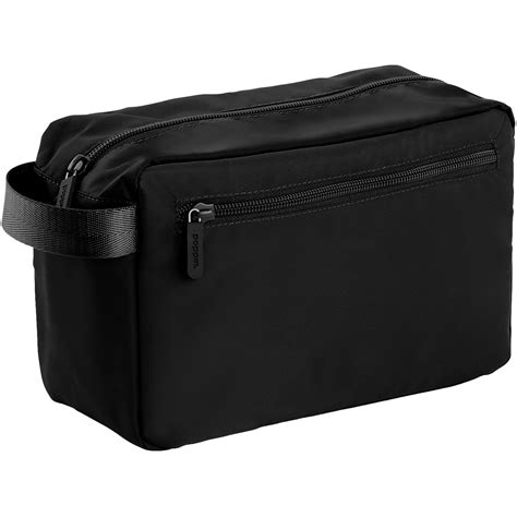 Poppin Travel Happy Nylon Dopp Kit, Black, 6" (107513) | Quill.com