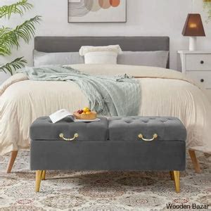 Upholstered Flip Top Storage Bench