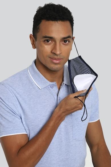 Buy Men Navy 100% Cotton Double Defence Mask Online - 610475 | Allen Solly