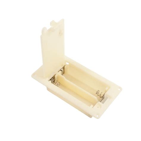 Dual 2xAA Panel Type Battery Holder with Cover and Switch - White ...