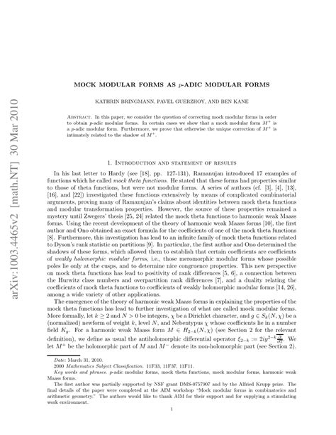 Image result for Mock Modular Form