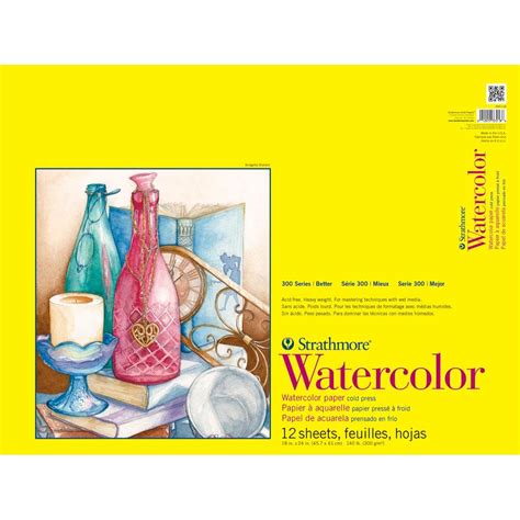 Strathmore 300 Series Watercolor Paper 12-Sheet Pad 11x15"