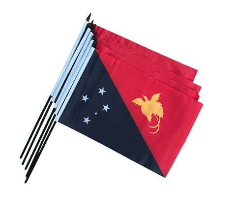 5 Papua New Guinea Flags Hand Waver Flags - Custom Flag Australia