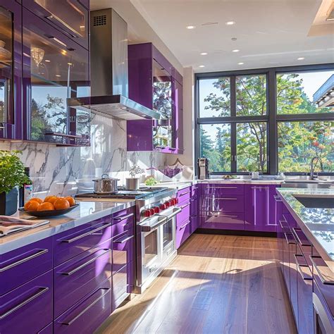 Explore Bold Purple Kitchen Furniture Design Ideas for a Unique Look
