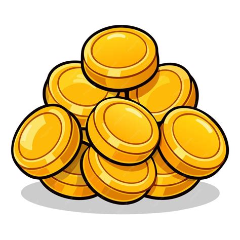 Heap of gold coins clipart vector art and illustration | Premium AI ...