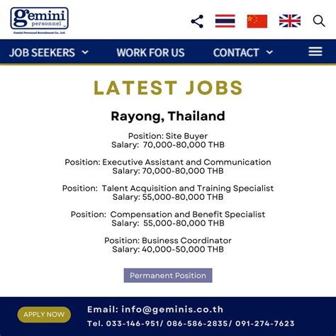 #thailandjobs #geminithailand | Achara R.