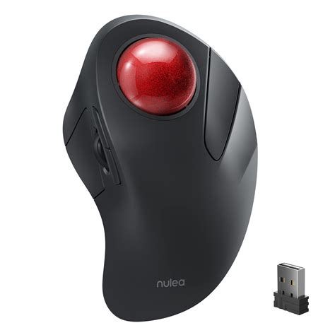Nulea Wireless Trackball Mouse Rechargeable Ergonomic Mouse Easy Thumb ...