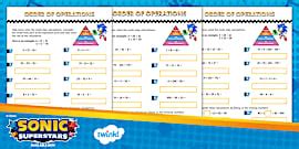 Order of Operations Speed Solving Worksheet for 3rd-5th Grade