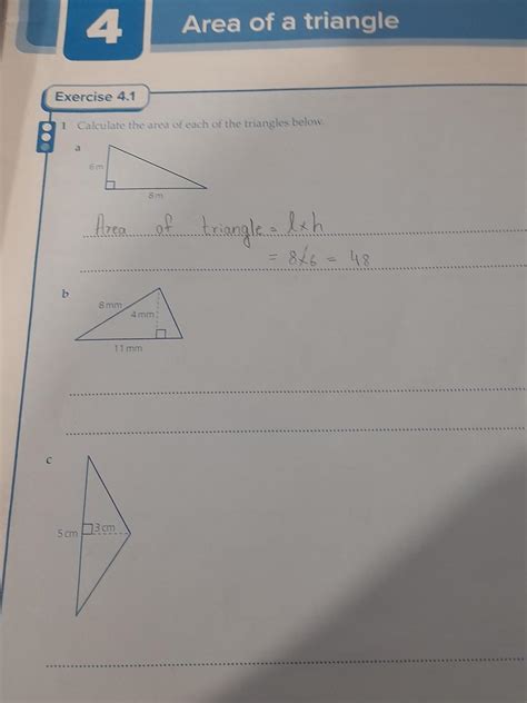 calculate the area of triangle ... pls solve - Brainly.in