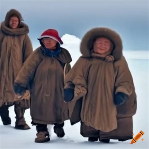 Average people from antarctica on Craiyon