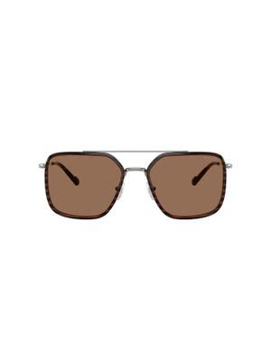 Buy Vogue Eyewear Men UV Protected Brown Lens Square Sunglasses ...