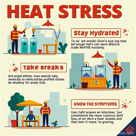 Heat Stress Awareness Workplace Safety Poster | Stable Diffusion Online
