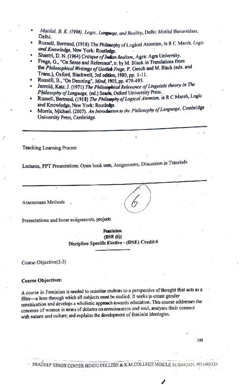 Feminism - summary notes - Matilal, B. K. (1996). Logic, Langmage, and ...