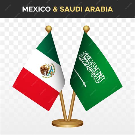 Premium Vector | Mexico vs saudi arabia flags mexican 3d standing desk ...